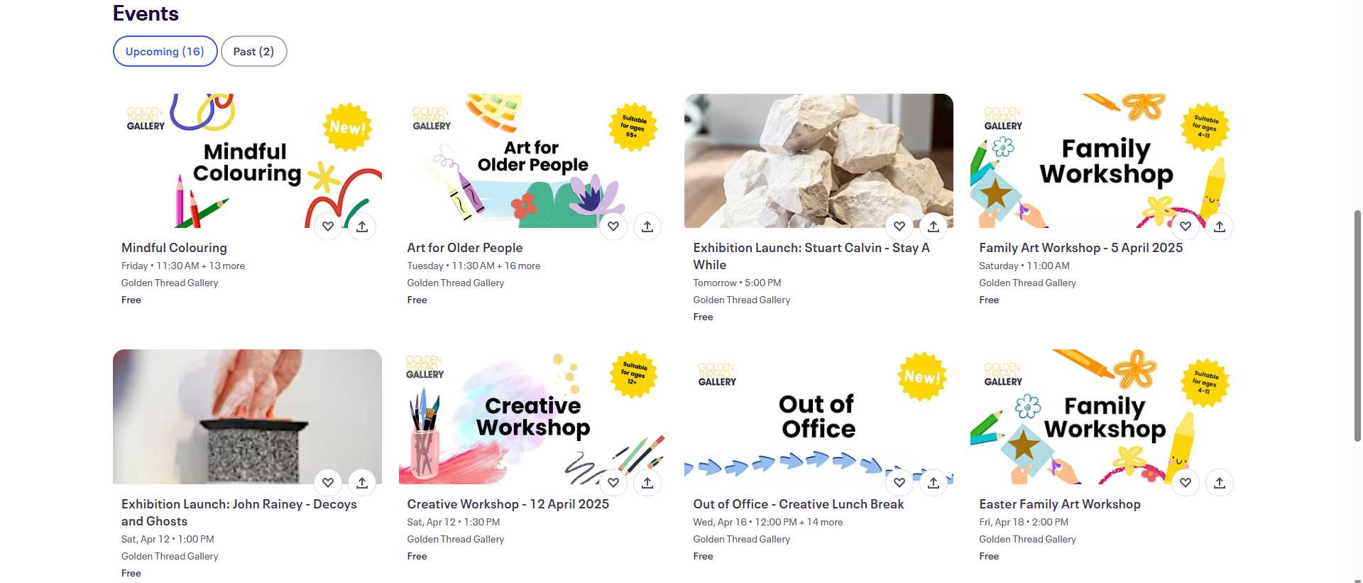 Featured Image for New! Workshop booking through Eventbrite!